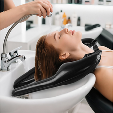 다알리아 수출형 고급 에어쿠션 세발기 환자용 임산부 머리감는 도구, 1개, 블랙 보급형