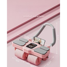 복근운동기구 자동 반동 AB휠 슬라이드 홈트레이닝 코어근력 강화기구 가정용 뱃살운동기구, 2026 사륜-블랙 깃털 AI 연동, 단일 모델