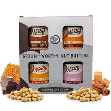 Nutty Novelties 클래식 솔티드 땅콩 버터 - 고단백질 저설탕 건강한 땅콩 버터 - 콜레스테롤 및 방부제가 없는 천연 땅콩 버터 - 비건 땅콩 버터 - 425.2g, 8 Ounce (Pack of 4), 샘플러, 스위트