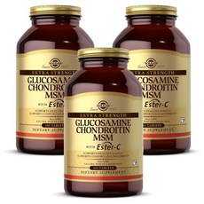 솔가 엑스트라 스트렝스 글루코사민 콘드로이틴 MSM 타블렛, 180정, 3개