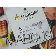 Marcuse 動漫印花四角泳褲 橘色 M號