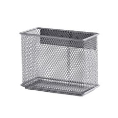 磁鐵收納盒 磁吸置物架 筆筒 桌上收納 文具收納 辦公室用品 磁性收納, 銀色-M號, 1個