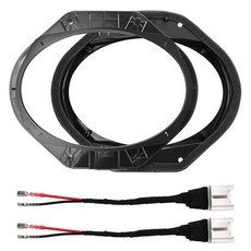 포드 F-150FocusFiestaFusionTransitEdgeMondeo Mk4 2007-2024 프론트 리어 도어 동축 오디오 어댑터 브래킷 및 배선 하네스용 6.5인치, 6x9"(Pair)