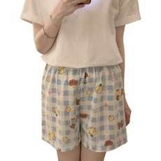 [블랑커브] 여자 여름잠옷 반바지 요루 파자마 하의 귀여운 캐릭터 홈웨어 숏팬츠
