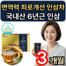 프리미엄 인삼차 100% 국내산 6년근 인삼 면역력 피로 개선 휘게라이프, 1개, 100개입, 3g