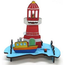 조난신호 모스부호 등대 만들기 1인용 과학실험키트 자연과학완구 과학상자 실험세트, 1개