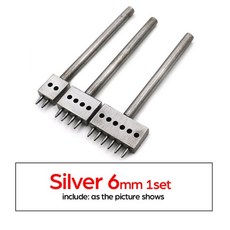 가죽 공예 도구 4568mm 간격 구멍 펀치 구멍 펀칭 네일 diy 손 천공 라운드 스티칭 컷 펀치 구멍 세트