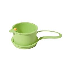 廚房掛式瀝水籃 廚房水槽瀝水架 按壓瀝水籃 殘渣過濾 瀝水收納, 綠色, 1個