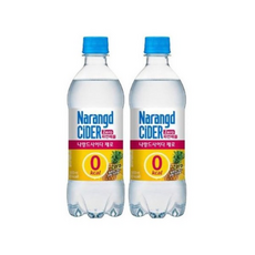 동아 나랑드사이다 제로 파인애플 /사이다/청량/제로음료/제로슈가/디저트/칼로리제로/탄산/음료, 500ml, 48개