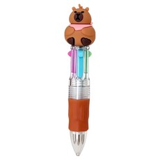 Ryan 카피바라 피규어 4색 볼펜, 다크 브라운, 1개