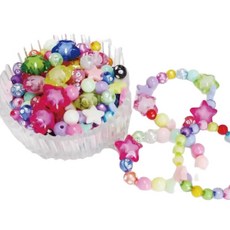 예쁜 구슬 장난감 팔찌 만들기 비즈 10인 세트 장식 수공예 미술 취미 DIY, 10개