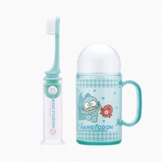 산리오 여행 칫솔 양치컵 세트 한교동, 1개, 민트