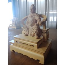 泓展工藝 中壇元帥 小神像 實木雕刻 黃楊木 廟會陣頭模型, 1個