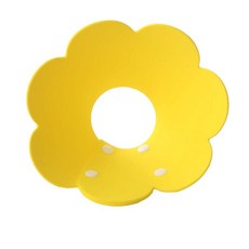 伊莉莎白圈 貓咪頭套 防咬防舔 術後修復 太陽花脖圈, 黃色, 1個