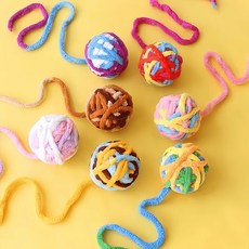 嗨購 逗貓玩具球 毛絨 貓咪 解悶 耐咬 磨牙 鈴鐺球 毛線球, 1個, 毛線球【2個裝】顏色