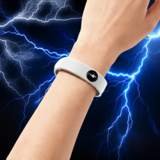 사시한사 정전기 방지 팔찌 음이온팔찌 밴드형, 회백색, 1개