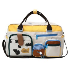 多巴胺瑜伽游泳健身包女短途出差登機旅行袋輕便行李收納袋, 黑色, 1個