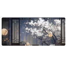 뚜뚜샾 마우스 장패드 게이밍 마우스패드 대형 키보드패드 데스크매트, 01 매화