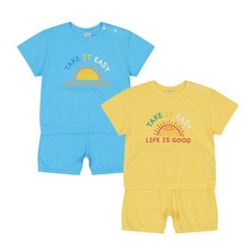 아가방 하퍼써니반팔4부상하 BLUE YELLOW 01S353005