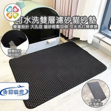 【台灣現貨】貓砂墊 雙層貓砂墊 超大貓砂墊 貓砂墊特大貓咪砂墊 落砂墊 集砂墊 貓砂墊 特大落砂墊 雙層 貓沙墊 貓砂, 1個, 灰色, 55*75cm(需宅配)