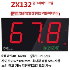 데시벨 측정기 스크린 소음계 게이지 플러그인 측정, ZX132l 등급 충전식, 1개