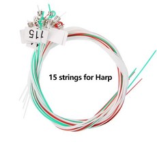 황동 나일론 15/16/19/21/24 Lyre Harp 용 현 내구성 교체 가능 액세서리 숫자가있는 현악기 부품, 03 15 Strings