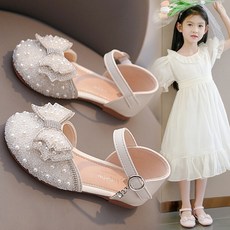 DFMEI 兒童鞋女童半涼鞋夏季新款中大童水鑽時尚軟底寶寶公主鞋