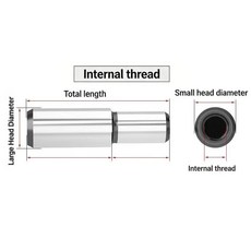 베어링 솔리드 스텝 포지셔닝 핀 원통형 내부 나사 스테핑, 1개, B. Internal Thread