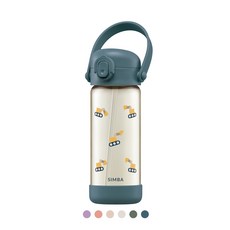 Simba 水壺 兒童吸管水瓶, 手提吸管-挖土機(藍), 1個, 400ml