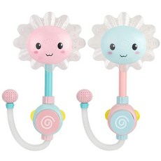 베이앤비 해바라기 아기 목욕 놀이 장난감 샤워기, 핑크, 1개