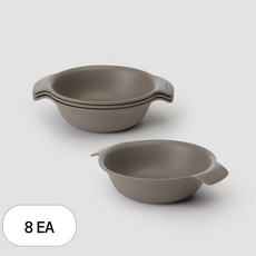 나인웨어 국산 프렌즈 손잡이 키즈 시리얼볼, 그레이, 8개