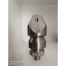 花蓮出貨 噴頭機配件 高壓 噴頭 小穿刺不鏽鋼疏通清洗車機 配件 水雷疏通 下水道 水老鼠 噴頭, 3/8外絲/3分, 1個