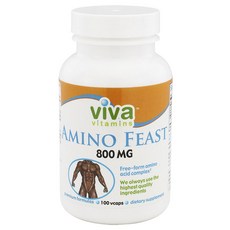 viva vitamins 多元胺基酸補充素食膠囊 800mg, 1罐, 100顆
