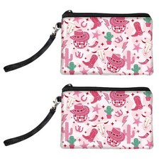 Peacoblue Original Designs 여성용 동전 지갑 2팩 지퍼가 달린 교체 해골과 꽃 129203