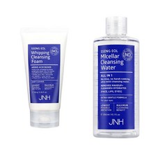 JNH 휘핑 클렌징폼 150ml + 미셀라 클렌징 워터 300ml 세안 피부진정 저자극, 1세트