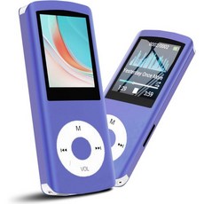 64GB MP3 플레이어 호텍스 음악 슬림 클래식 디지털 LCD 1.82인치 화면 미니 USB 포트 FM 라디오 음성 녹음, Purple