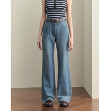 스트레이트 핏 마이크로 플레어 청바지 봄 시즌 여성용 다용도 긴바지