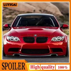2009-2012 BMW 3시리즈 E90 E92 E93 M3 카본 파이버 GT4 스타일 프론트 범퍼 립 호환, FRP 글로시 블랙
