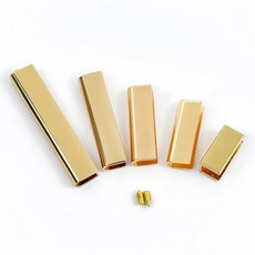 금속 클립 버클 모서리 나사 가장자리 보호대 버클 스트랩 커버 테일 클립 걸쇠 웨빙 엔드 스토퍼 DIY 공예 19-52mm 5 개, [00] BF698-LightGold, [00] 32mm-5Pcs