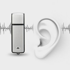 SUUNI USB형 녹음기 녹음 펜 USB 원터치 녹음 지능 고화질 소음 저감 USB 메모리, 은색, 8GB