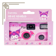 산리오 쿠로미캐릭터 일회용 필름카메라 코닥 컬러필름 17장 플래쉬 박딜