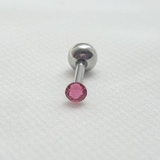 쥬얼랩 스와로브스키 피어싱(1개) 핑크 2.5mm 써지컬스틸 피어싱 11002