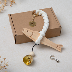 다온마루 액막이명태 도어벨 개업 선물 집들이 선물 자석 후크 포함, 우드