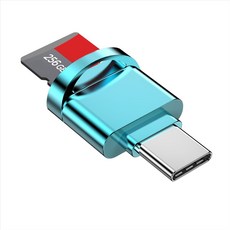 Micro-SD 카드 리더 어댑터 USB Type C에서 Micro-SD/TF 카드 독자 Micro-SD 카드 어댑터 Huawei Type-C, 파란색