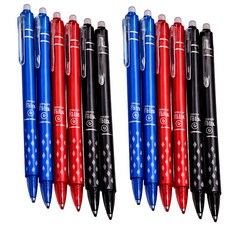 비브랜드 감열성지우개 블랙 블루 레드 지워지는 볼펜 0.5mm, 블랙 4p+블루 4p+레드 4p, 12개