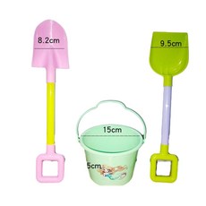 兒童戲水挖沙工具組 沙灘桶鏟子套裝 寶寶海邊玩沙玩具, 366印花桶178 - 2鏟子三件套, 1g, 1個