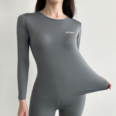 디어스킨 여성용 기모 보온 내의 상하의 세트