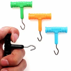 후크매듭 열쇠고리 낚시 소품 보관 릴 클립 체결 장치 액세서리 수납 보조 기구 활용, 블랙 BL04829 3개