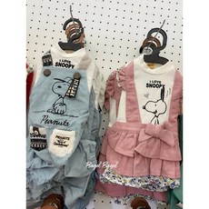 貝果貝果 日本 Pet Paradise Snoopy 花邊可愛印花連身裙/連身褲 D9927, 藍 （全新展示）,DSS, 1個