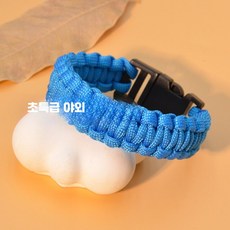 파라코드 비즈 청동 국기 조절 펜던트, 1개, 한 블루